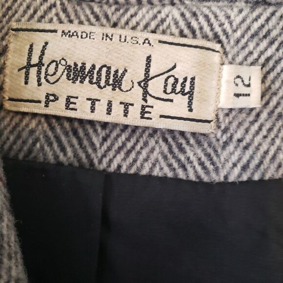 Herman Kay Woolblend Coat Size 12P - Picture 4 of 4